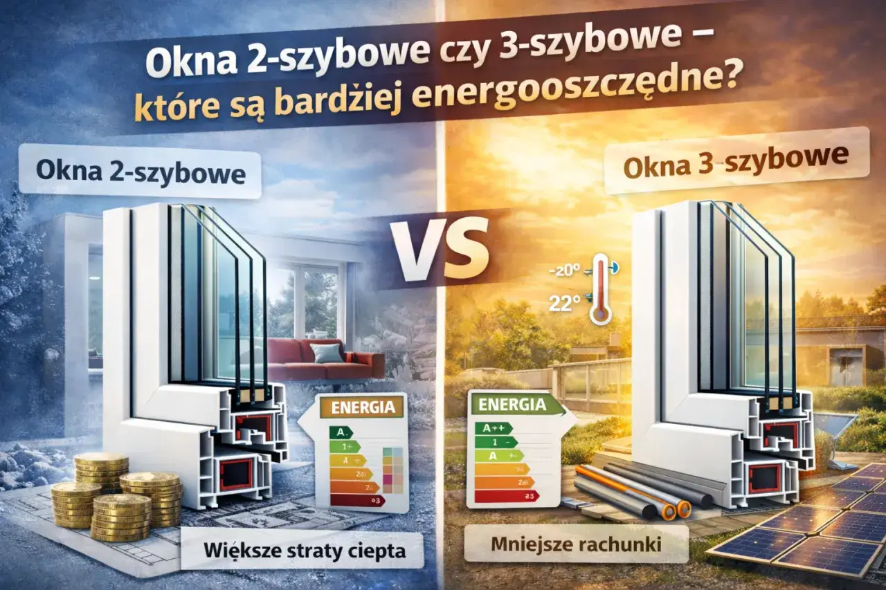Porównanie okien 2-szybowych i 3-szybowych: które są bardziej energooszczędne? Okna 3-szybowe zapewniają niższe rachunki.