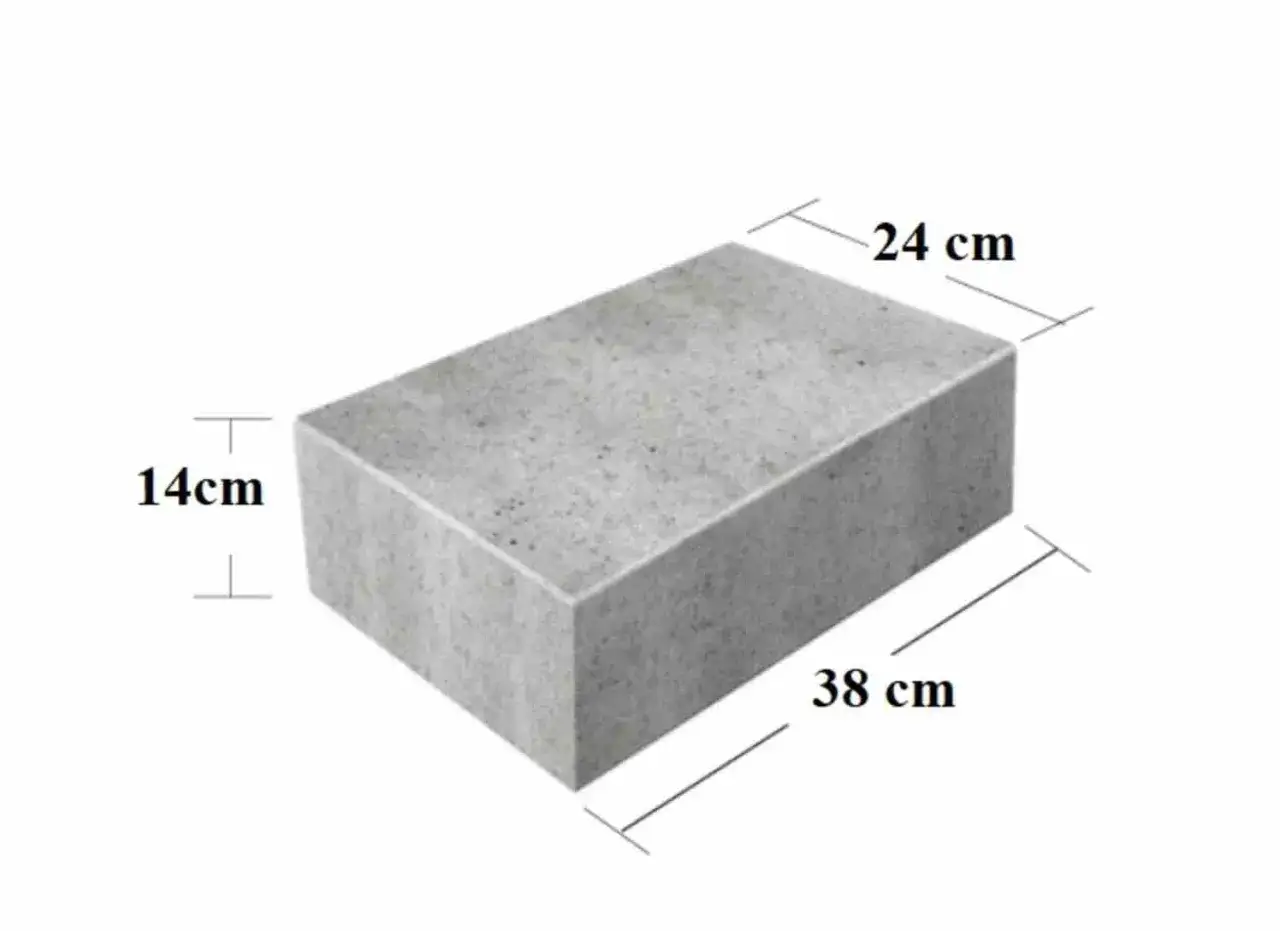 Jeden bloczek betonowy o wymiarach 38x24x14 cm. Idealny do budowy, ile bloczka betonowego na palecie?